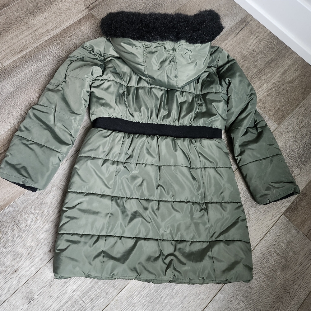 Hudson Girls Winter Coat Olive Green Size L 12/14 - Picture 12 of 12